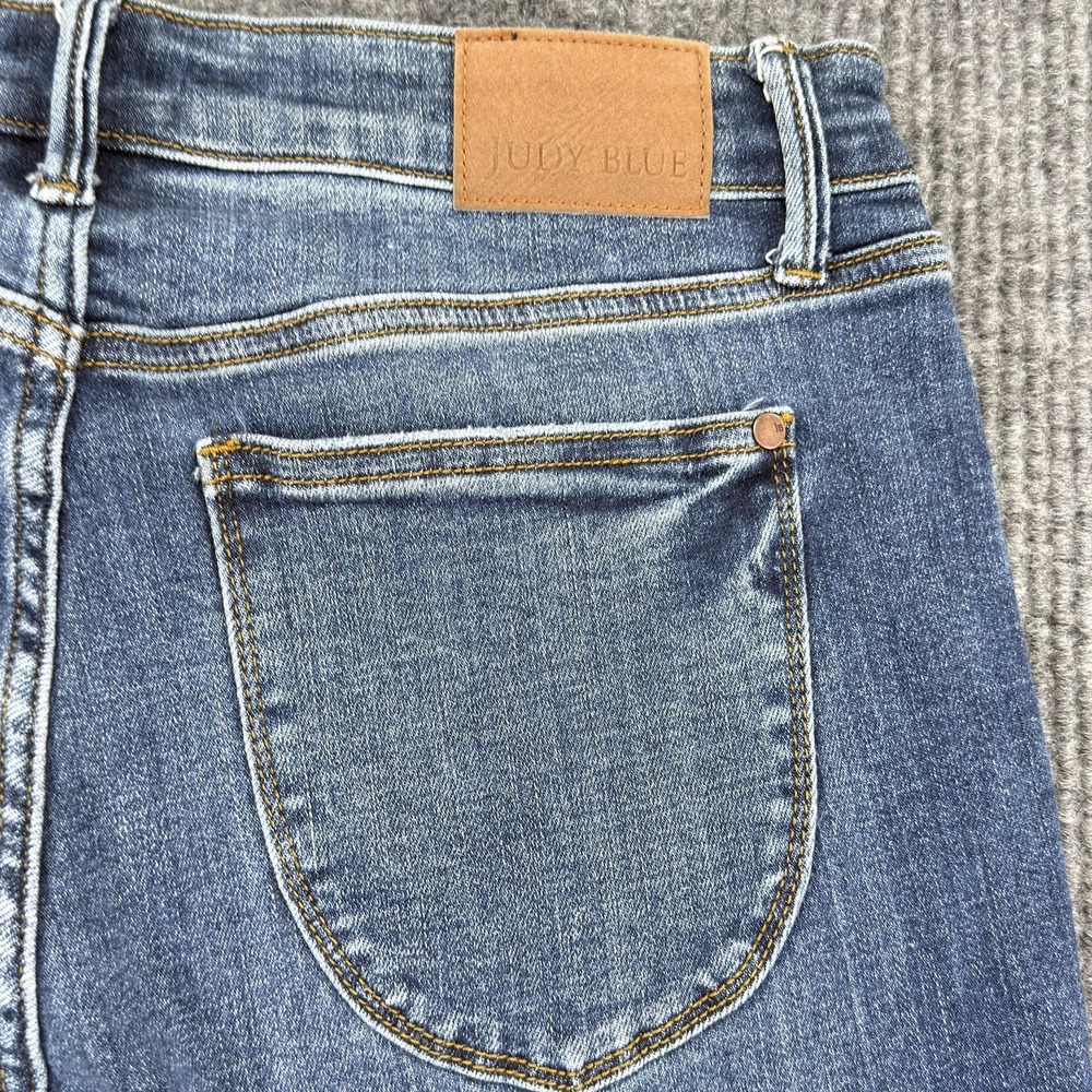 Judy Blue Slim Fit Jeans Women 15/32 Blue Medium Wash Straight Leg Stretch Denim - Picture 11 of 16